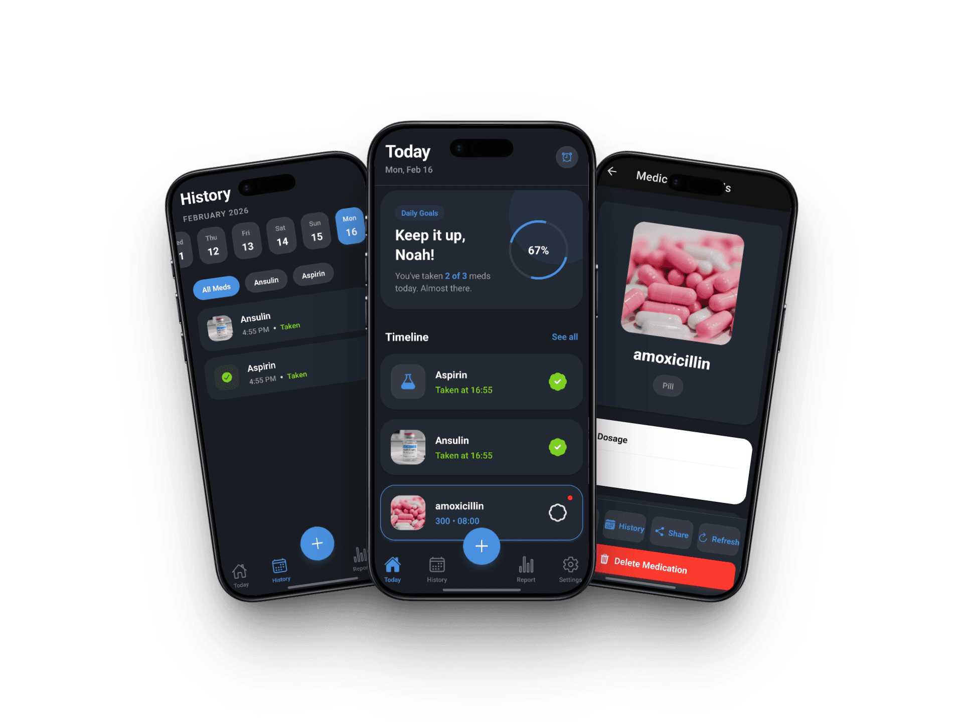 PillPal App Interface on iPhone